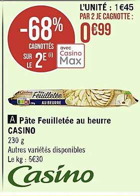 Pâte Feuilletée Au Beurre Casino