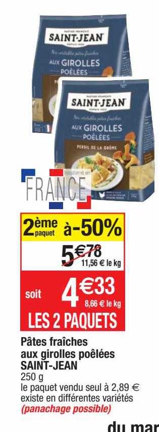 Pâtes Fraîches Aux Girolles Poêlées Saint-jean