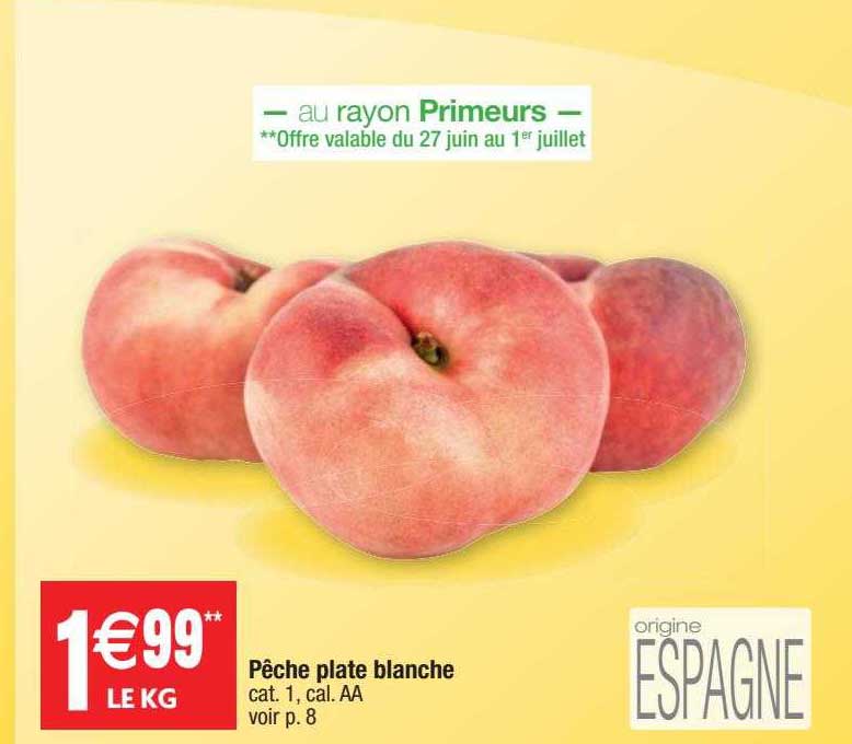 Pêche Plate Blanche