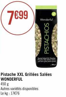Pistache Xxl Grillées Salées Wonderful