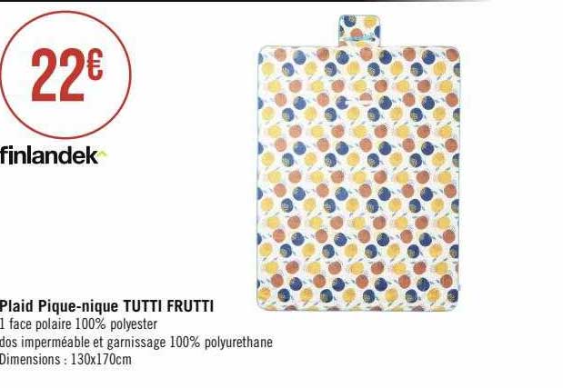 plaid pique-nique tutti frutti finlandek