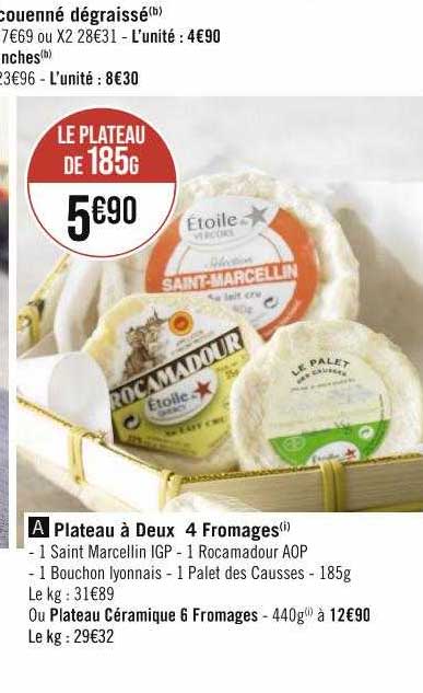 plateau à deux 4 fromages