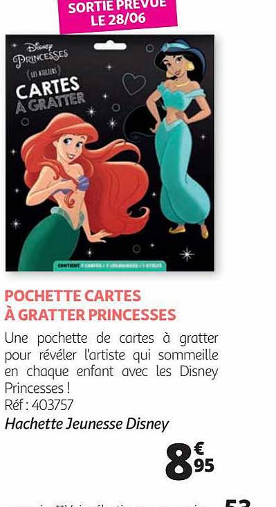 pochette cartes à gratter princesses