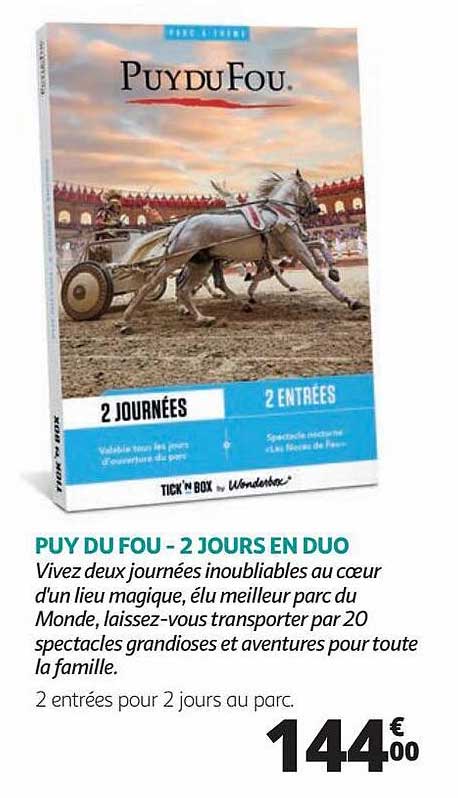 puy du fou - 2 jours en duo