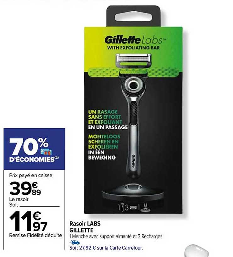 rasoir labs gillette