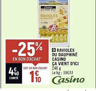 ravioles du dauphiné casino ça vient d'ici