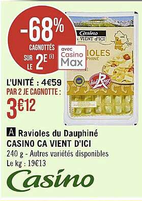 ravioles du dauphiné casino ça vient d'ici