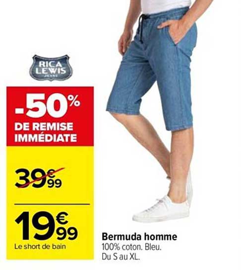 rica lewis bermuda homme