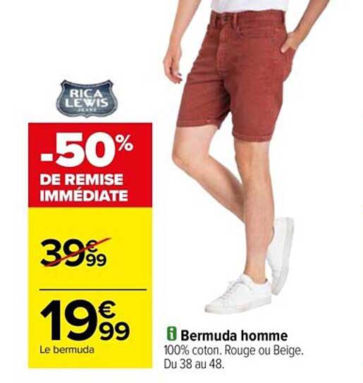 rica lewis bermuda homme