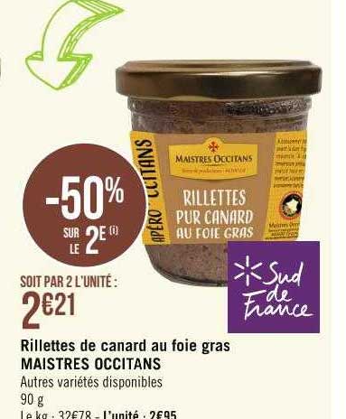rillettes de canard au foie gras maistres occitans