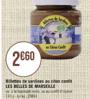 rillettes de sardines au citron confit les belles de marseille