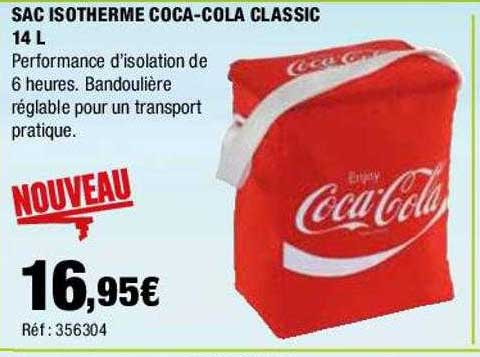 sac isotherme coca-cola classic 14l