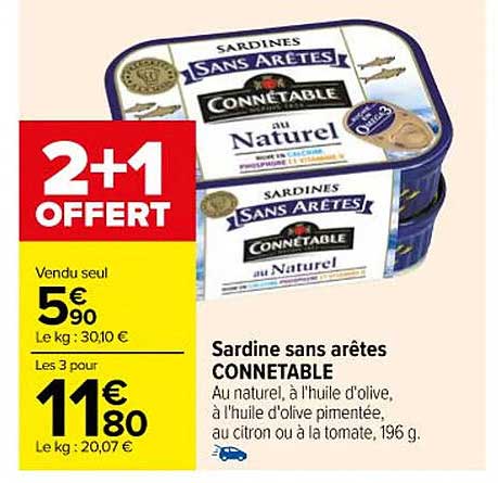 sardine sans arêtes connetable