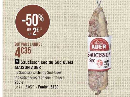 saucisson sec du sud ouest maison ader
