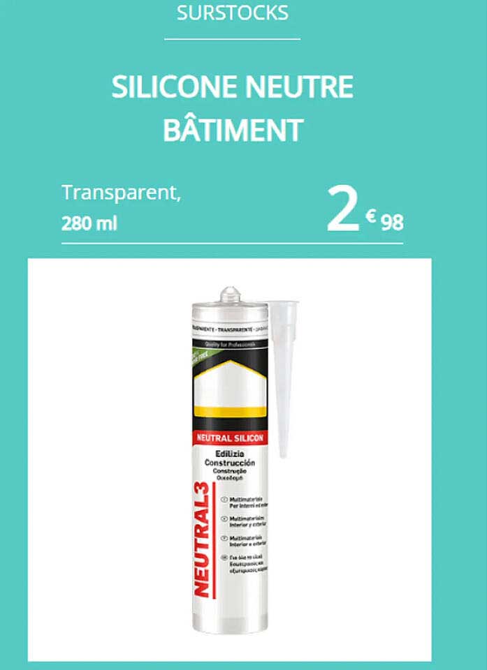 silicone neutre bâtiment