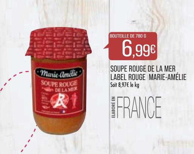 soupe rouge de la mer label rouge marie-amélie