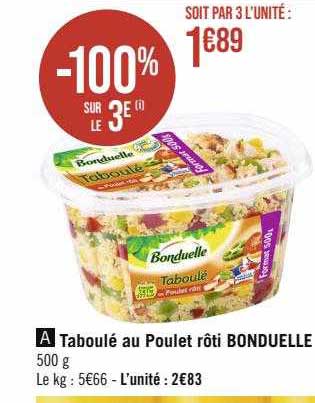 Taboulé Au Poulet Rôti Bonduelle
