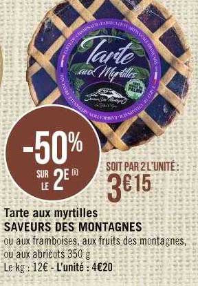 tarte aux myrtilles sauveurs des montagnes