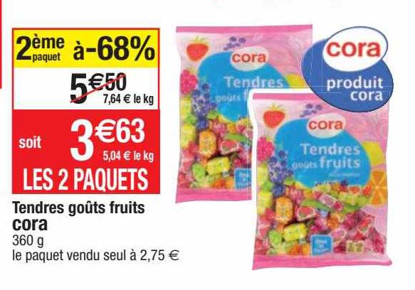 tendres goûts fruits cora