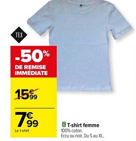 tex t-shirt femme