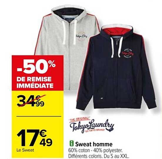 tokyo laundry sweat homme