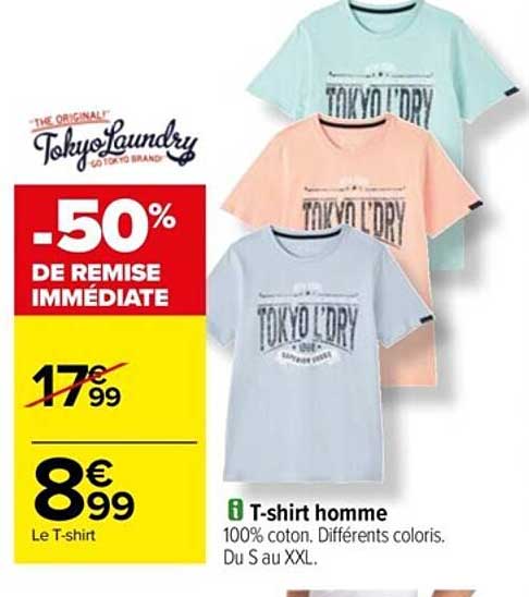 tokyo laundry t-shirt homme