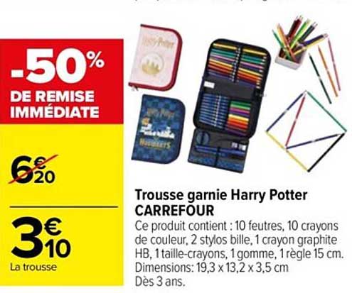 trousse garnie harry potter carrefour