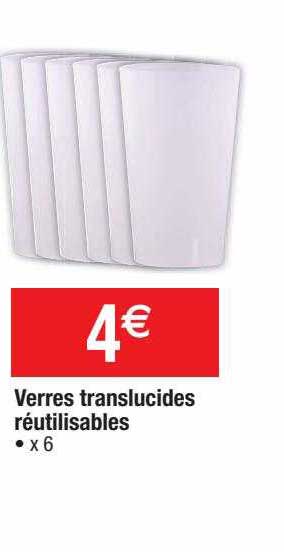 Verres Translucides Réutilisables