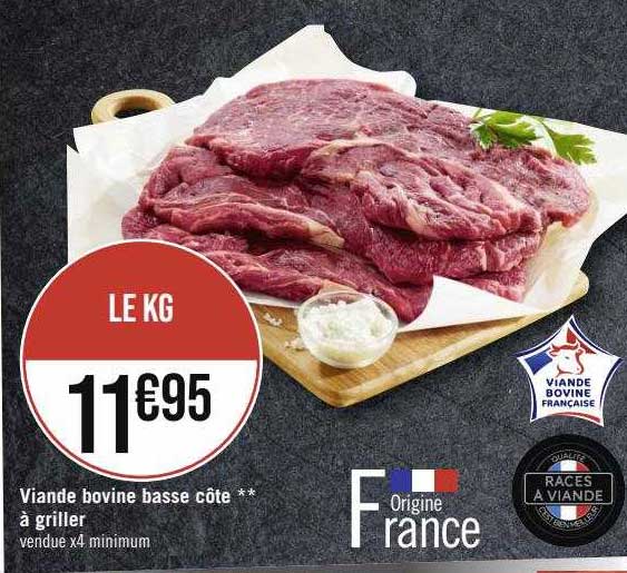 Viande Bovine Basse Côte**à Griller
