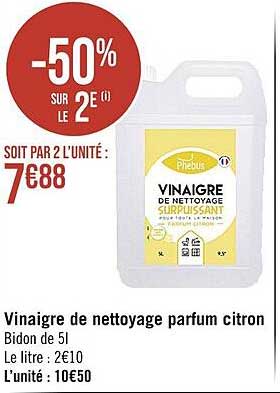 Vinaigre De Nettoyage Parfum Citron