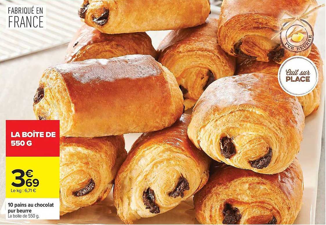 10 pains au chocolat pur beurre