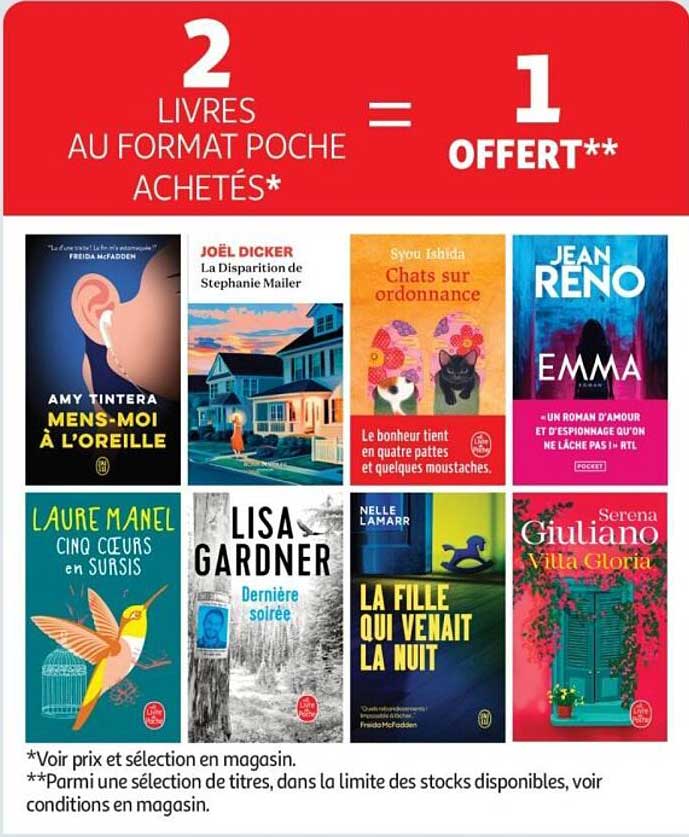 2 LIVRES AU FORMAT POCHE ACHETÉS = 1 OFFERT**