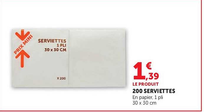 200 SERVIETTES