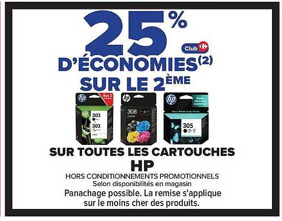 25% D'ÉCONOMIES SUR LE 2ÈME