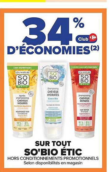 34% D'ÉCONOMIES