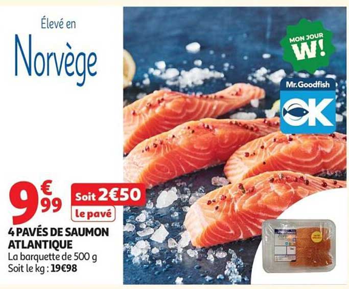 4 PAVÉS DE SAUMON ATLANTIQUE
