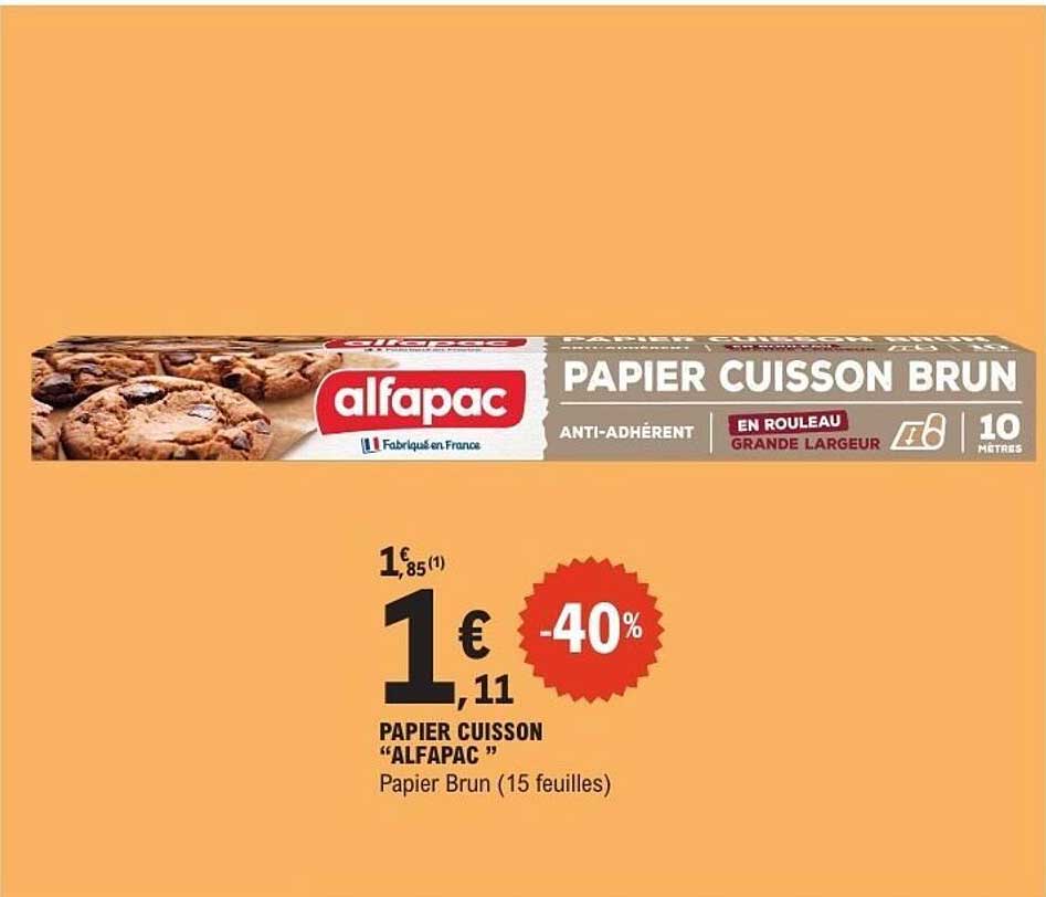 Alfapac Papier cuisson brun