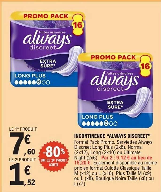 Always Discreet PROMO PACK
