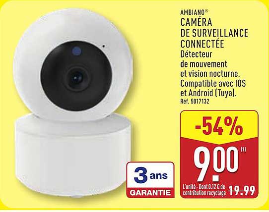 AMBIANO CAMÉRA DE SURVEILLANCE CONNECTÉE