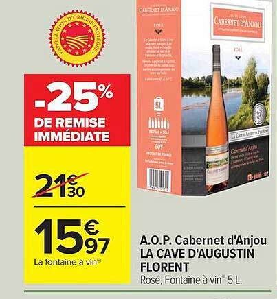 A.O.P. Cabernet d'Anjou LA CAVE D'AUGUSTIN FLORENT