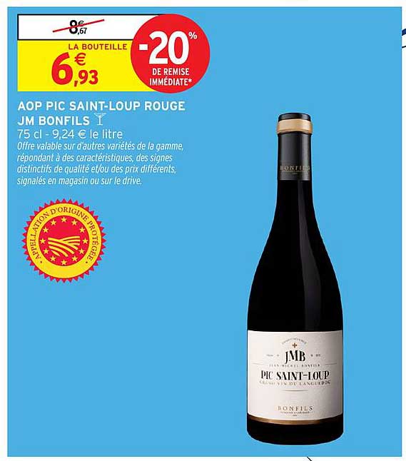 AOP PIC SAINT-LOUP ROUGE