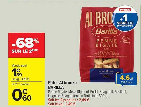 Barilla Pâtes Al bronzo