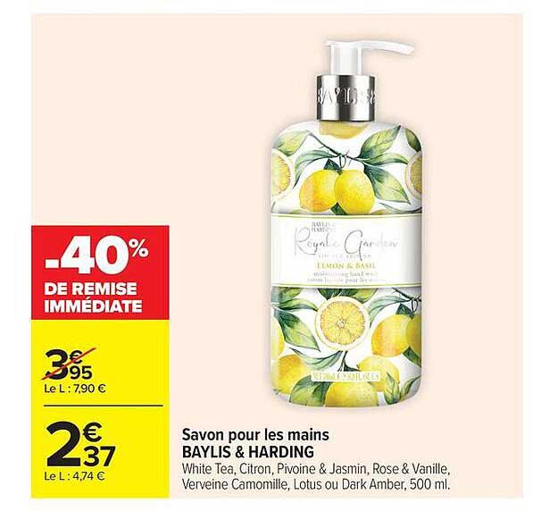 BAYLIS & HARDING Savon pour les mains