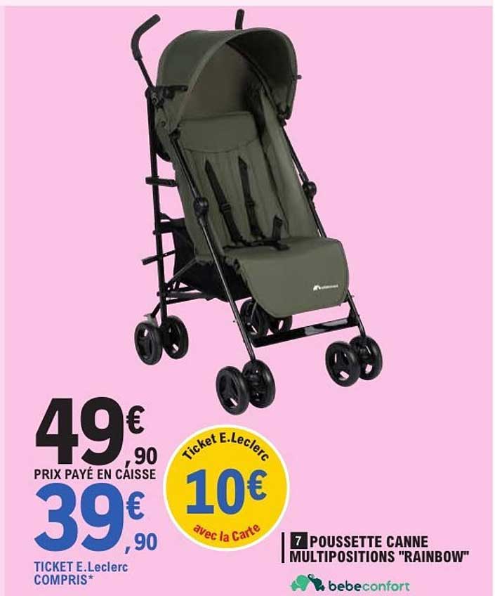 bebeconfort Poussette CANNE MULTIPOSITIONS "RAINBOW