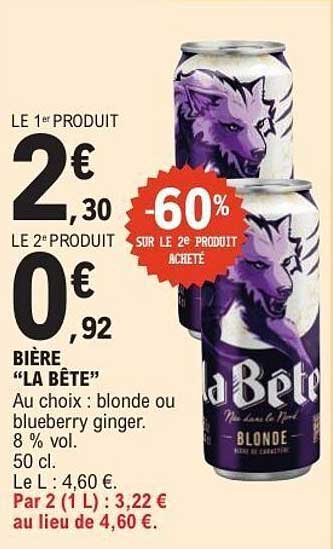 Bière "La Bête" Blonde