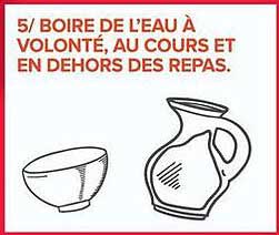 BOIRE DE L’EAU À VOLONTÉ, AU COURS ET EN DEHORS DES REPAS