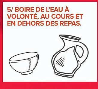 BOIRE DE L’EAU À VOLONTÉ, AU COURS ET EN DEHORS DES REPAS