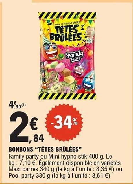 Bonbons "Têtes brûlées