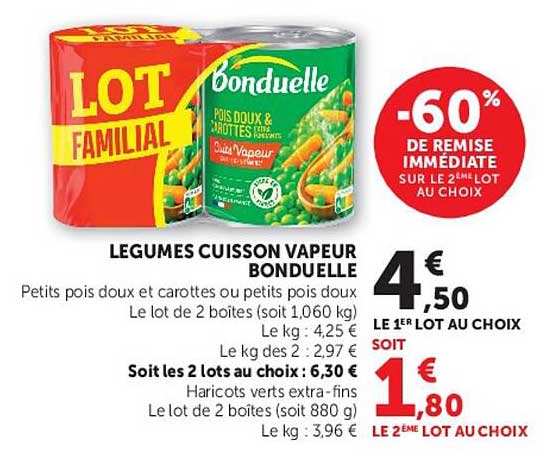 Bonduelle Légumes cuisson vapeur