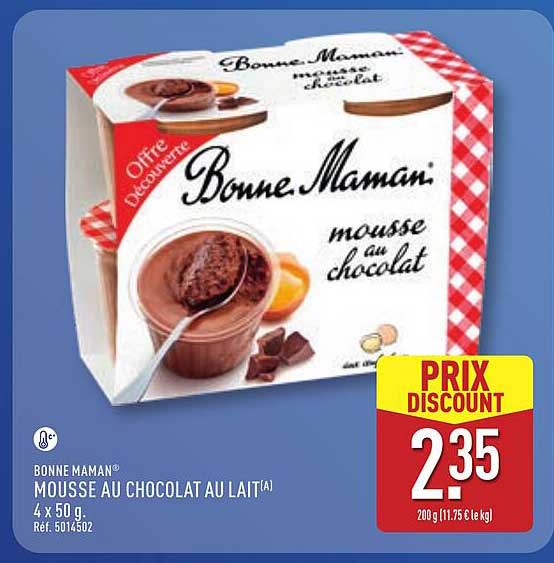Bonne Maman mousse au chocolat au lait